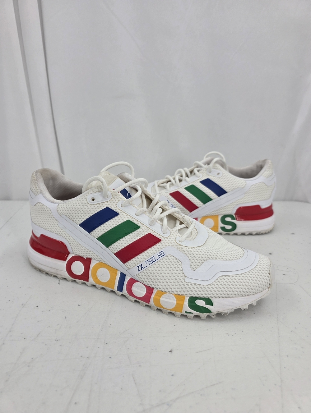Adidas ZX 750 HD FY1148 Men's Size 9.5 White Multicolor Olympic‎ Pack Sneakers.